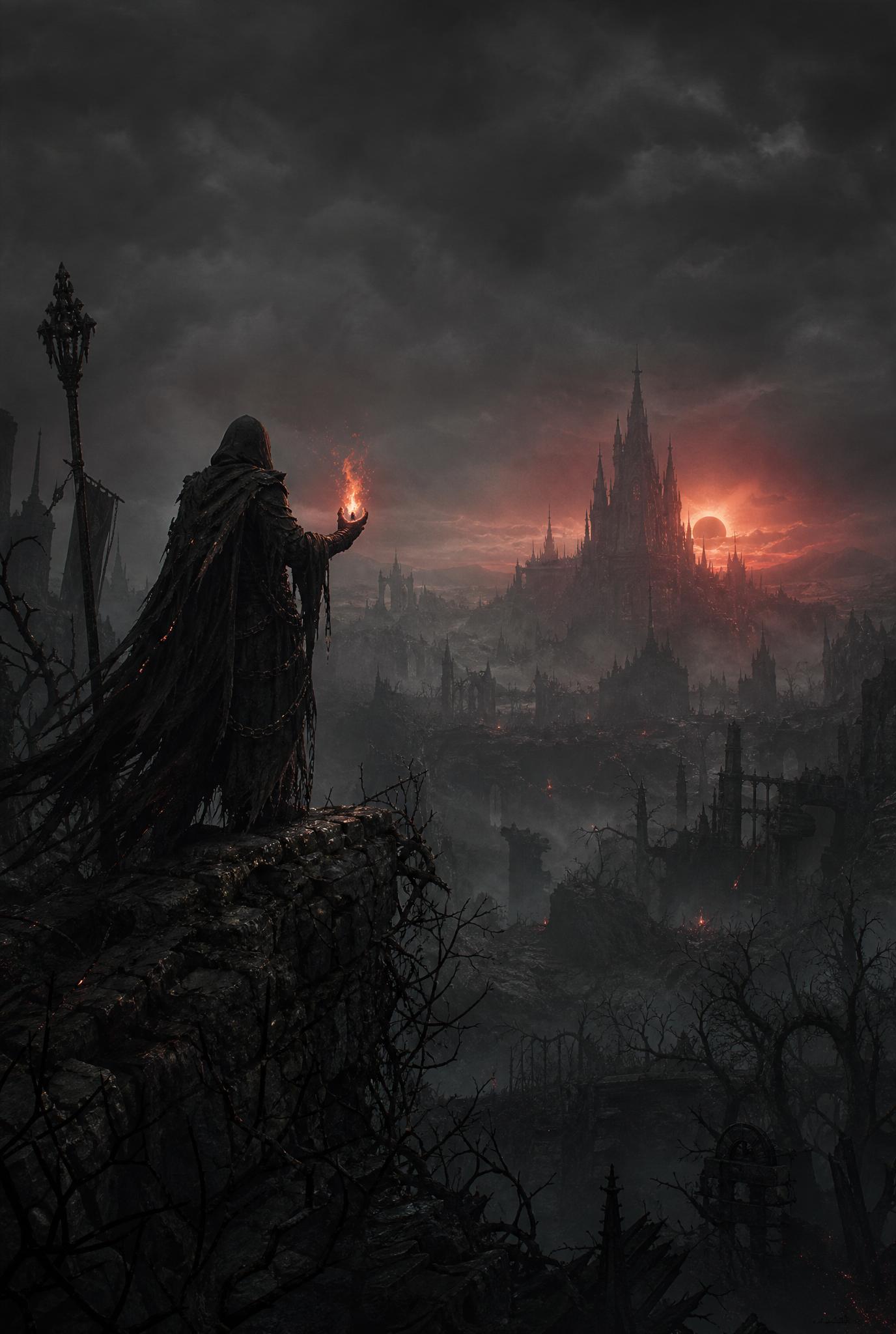 Emberbound key art — a painted scene of the Long Dusk