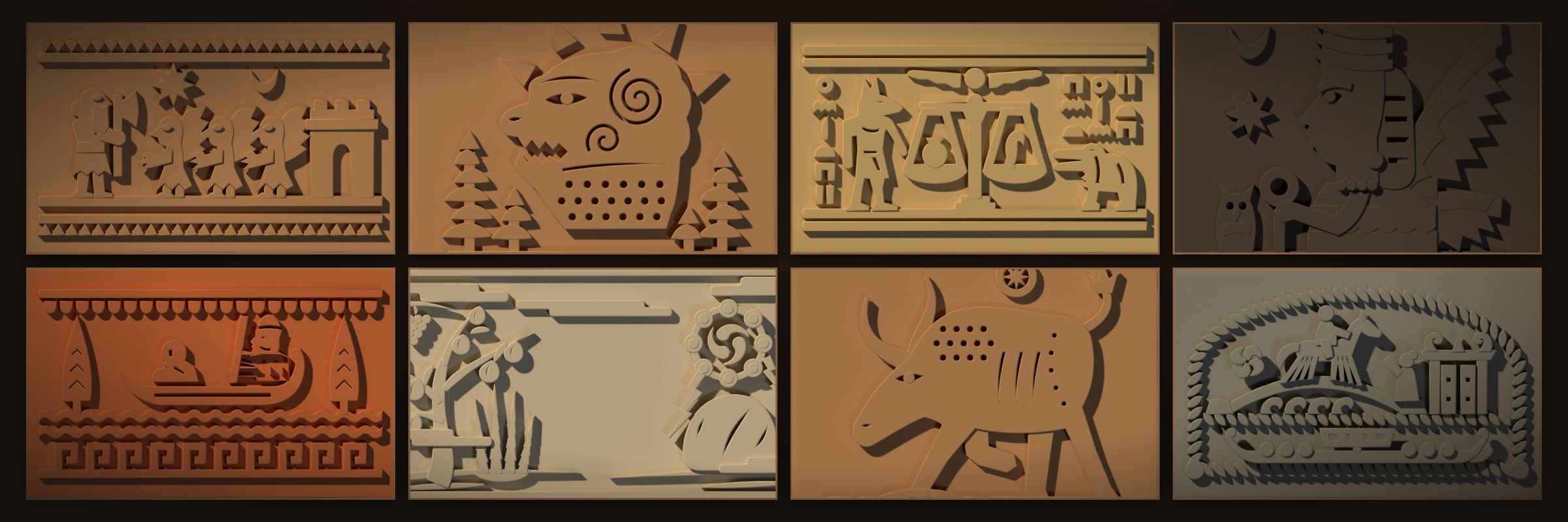 Seven Gates: relief renders from the game