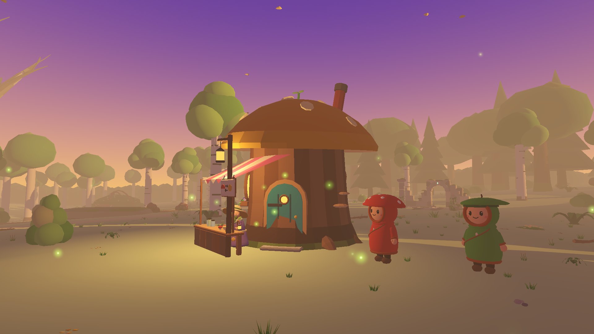 A small, crooked hut in the woods, home of the Hermit who trades with the crew.